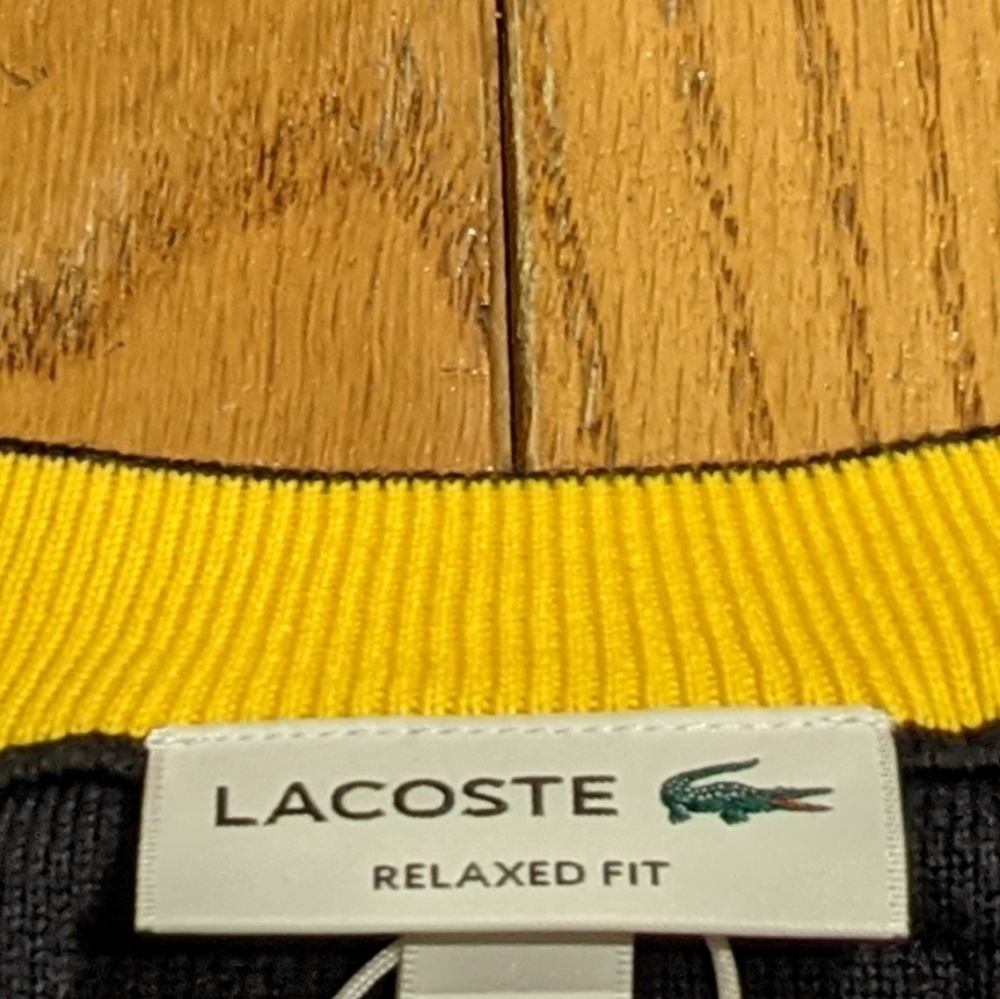Men's Lacoste Colorblock Crew Neck Sweater - Picture 3 of 5
